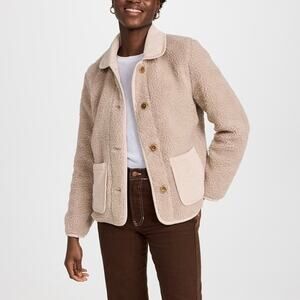 Alex Mill Sherpa Work Jacket Sherpa Work Jacket in "Natural" Tan Size Medium